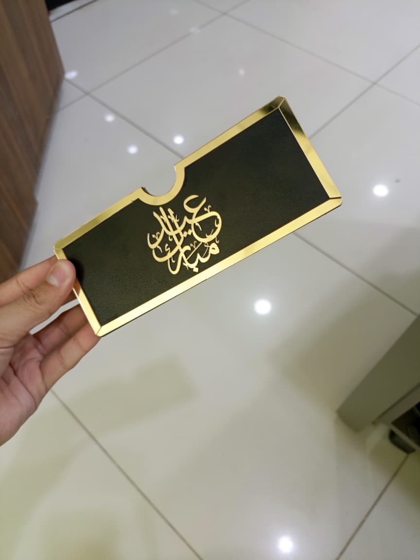 Black Acrylic Eidi Envelope